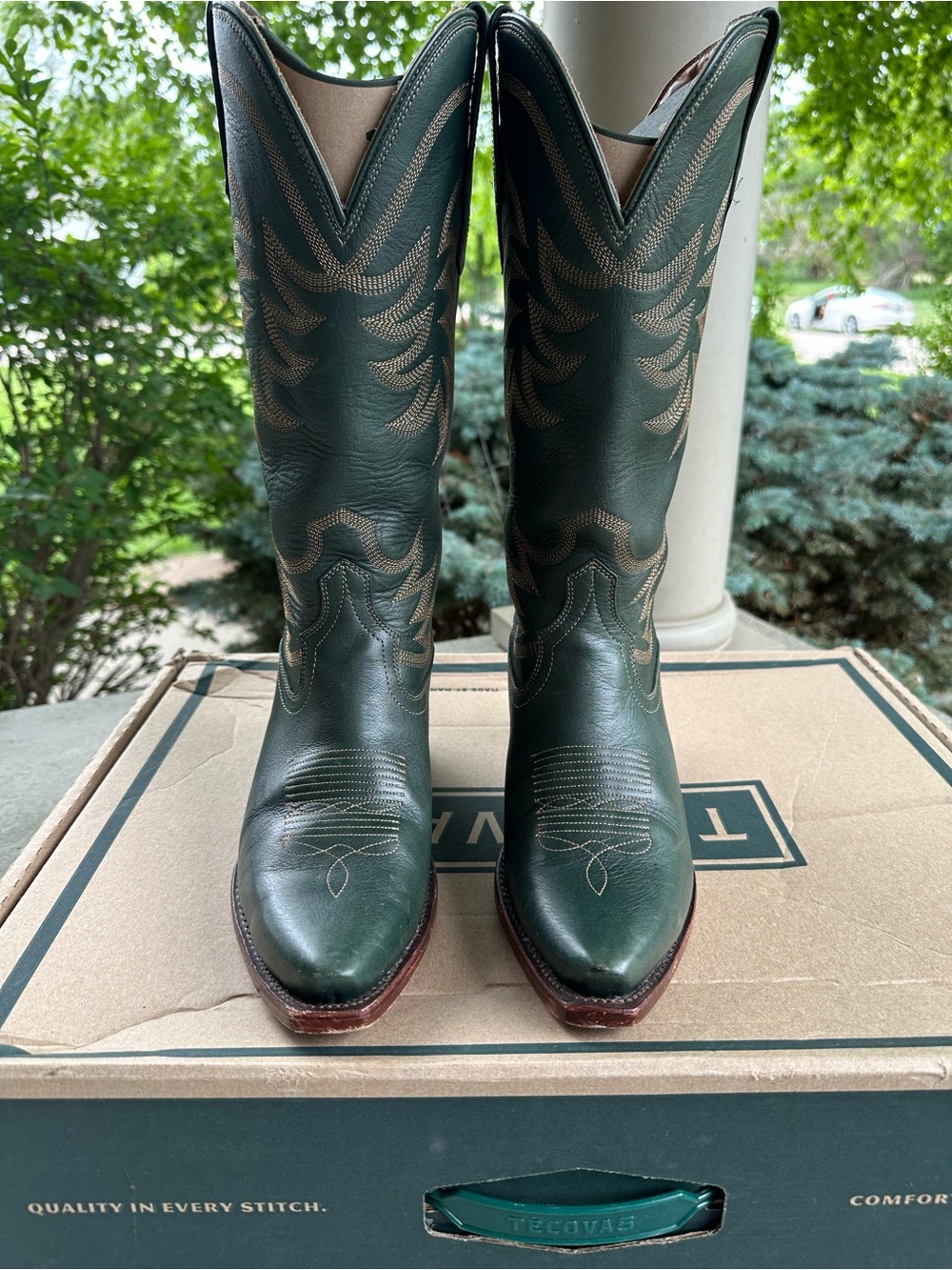 Tecovas Annie boot in hunter green size 9 - Picture 2 of 11